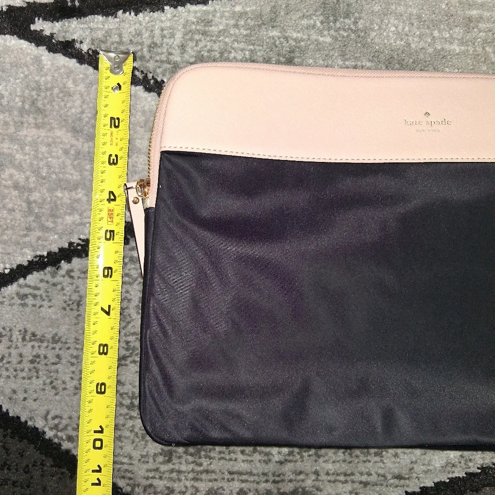 EUC Kate Spade Light Pink & Black Color Block Saffiano Leather Laptop Bag!